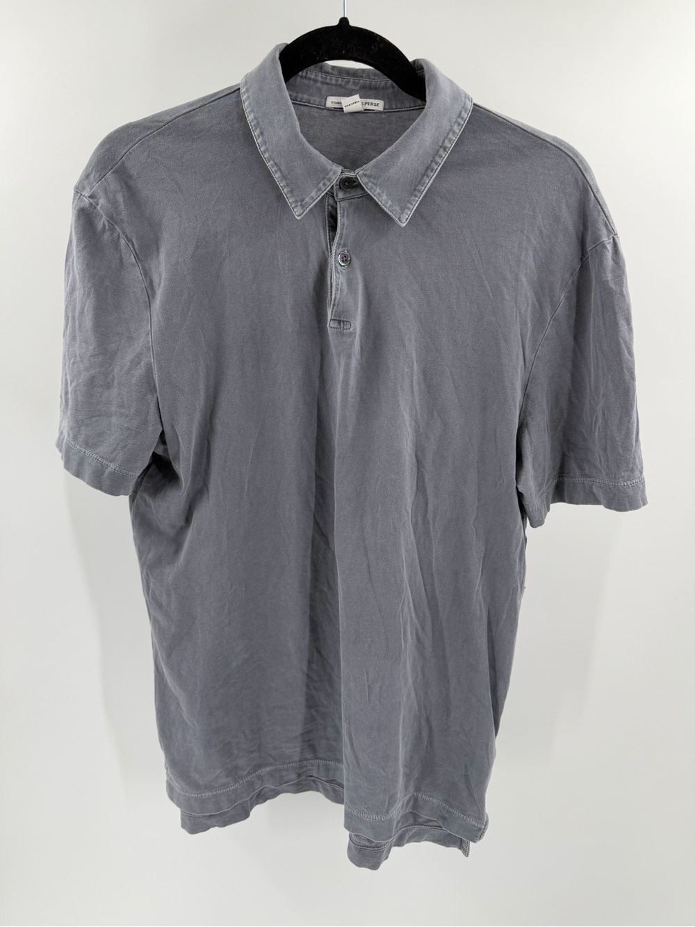 James Perse Gray Short Sleeve Polo Shirt